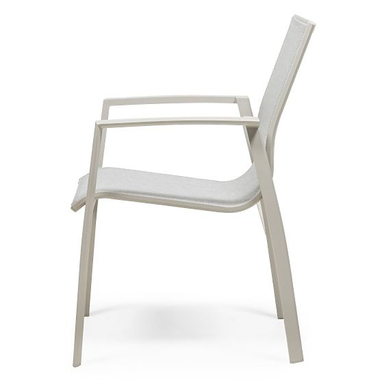 Vrtni set Canelli, rasklopivi stol 175-234 cm + 6 stolica, aluminijski, svijetlo bež