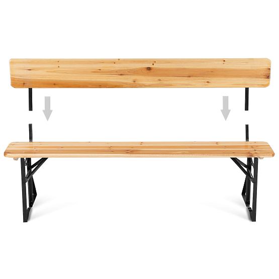 Vrtni set čelično-drveni PORTER 170 cm stol + 2 klupe