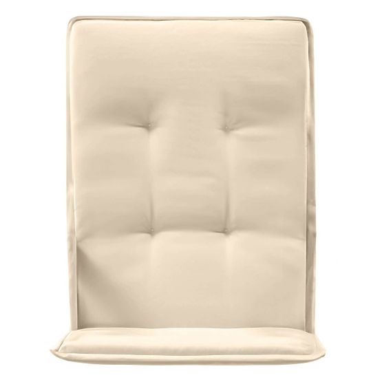 Vrtni set Familis stol 160 cm + 4 stolice s podesivim naslonima i krem jastucima, drvo