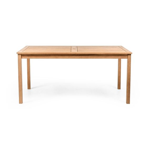 Vrtni set Familis stol 160 cm + 4 stolice s podesivim naslonima i svijetlosivim jastucima