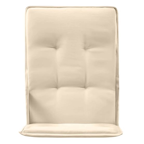 Vrtni set Familis stol 160 cm + 6 stolica s podesivim naslonima i krem jastucima, drvo