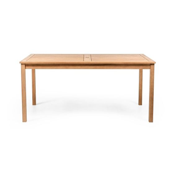 Vrtni set Familis stol 160 cm + 6 stolica s podesivim naslonima i svijetlosivim jastucima