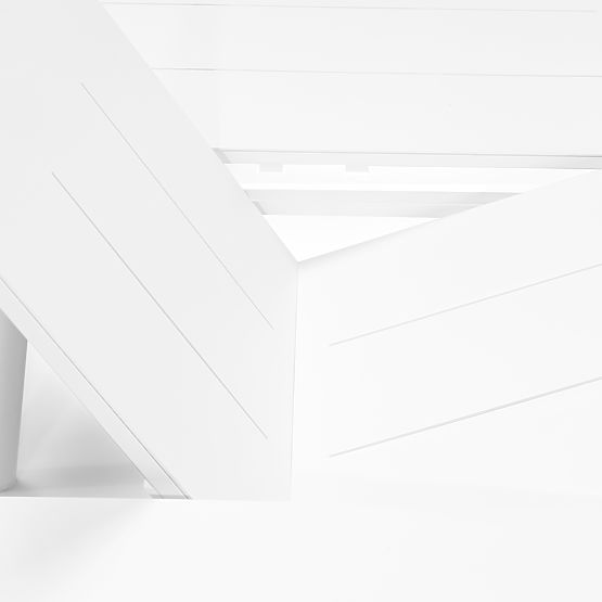 Vrtni set Marinelli, rasklopivi stol 230-300 cm + 4 stolice, aluminij, bijela