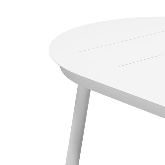 Vrtni set Marinelli, sklopivi stol 230-300 cm + 8 stolica, aluminij, bijeli