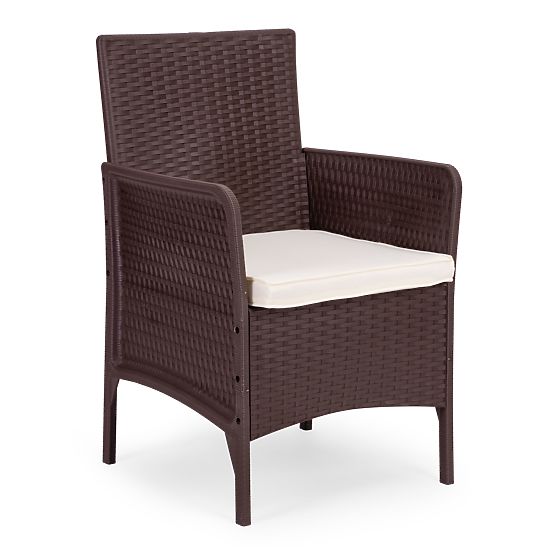 Vrtni set namještaja 2 stolice + stol kaljeno staklo smeđa MultiGarden