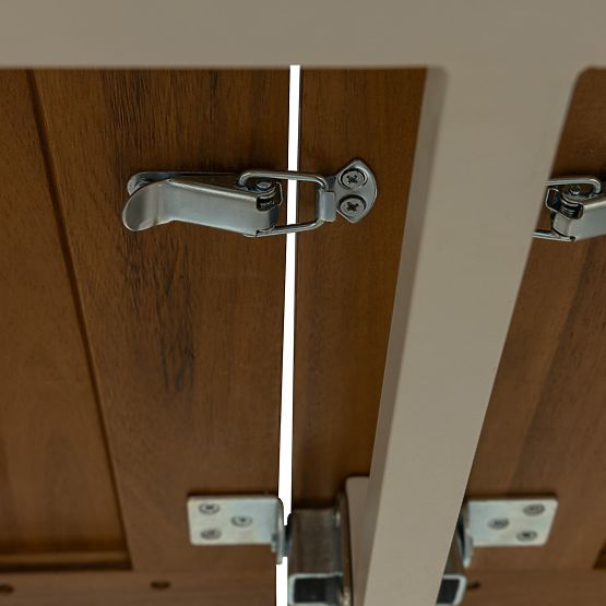 Vrtni set Porticato, sklopivi stol 211-300 cm + 6 stolica, akacijevo drvo FSC, izgled tikovine