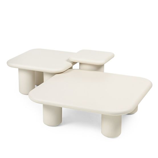 Vrtni stol Vibonis 70 cm, kvadratni, cementni, svijetlo bež