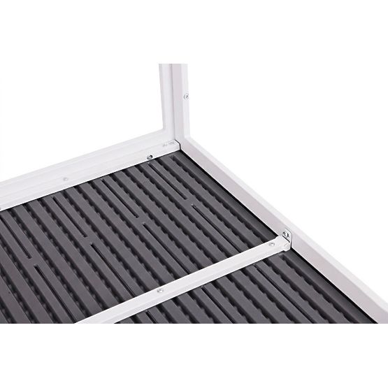 Vrtni stol za 6 osoba 156x78 cm polywood namještaj za terasu sivo bijeli MultiGarden