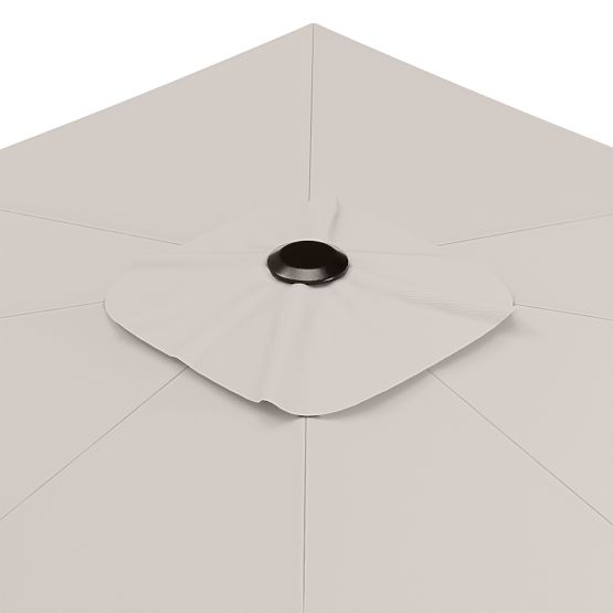 Vrtni suncobran na nosaču Shade 4x3 m s navlakom, rotirajući 360°, bež