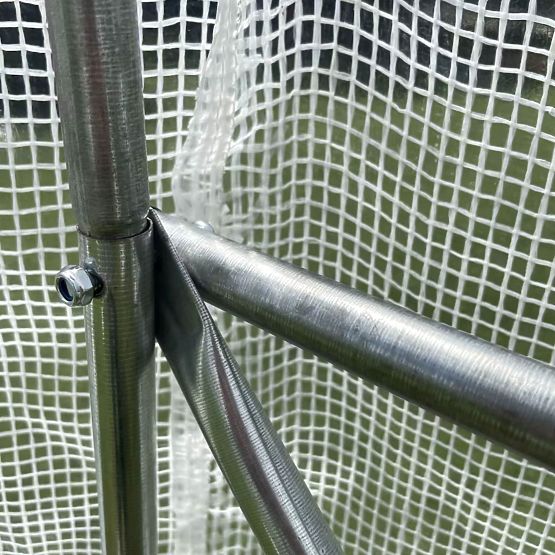 Vrtni tunel plastenik 3x2x2 m višenamjenski metalni okvir bijela folija 2 ulaza