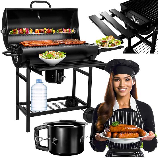 Vrtni ugljeni roštilj 2 rešetke pepeljara BAREL