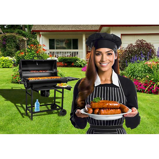 Vrtni ugljeni roštilj 2 rešetke pepeljara BAREL