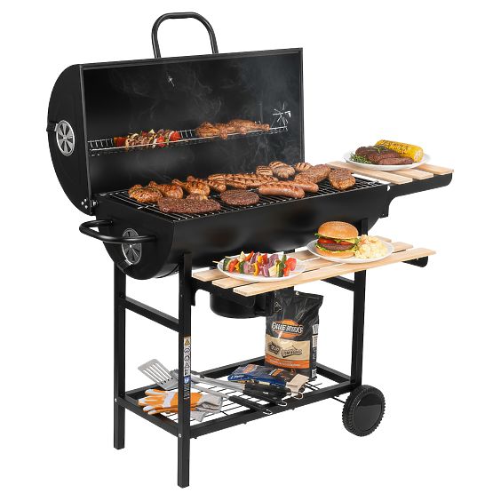 Vrtni ugljeni roštilj 2 rešetke pepeljara BAREL WOOD