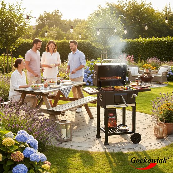 Vrtni ugljeni roštilj s lijevanim rešetkama FERRO