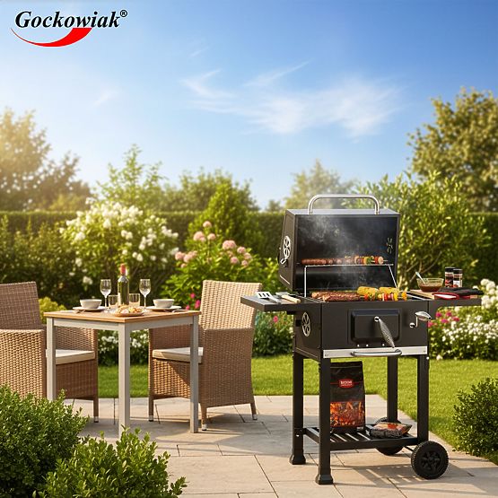 Vrtni ugljeni roštilj s lijevanim rešetkama FERRO