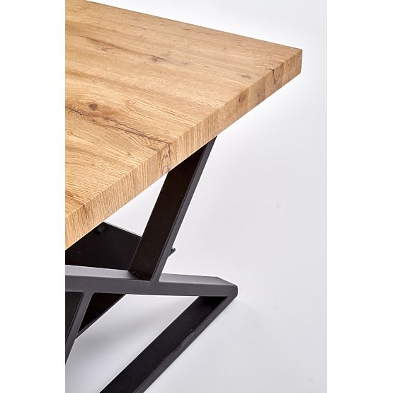 XENA PRAVOKUTNI stol crni / prirodni