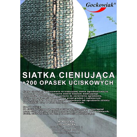 Zasjenjujuća maskirna mreža 135g 1,5X50 m zelena