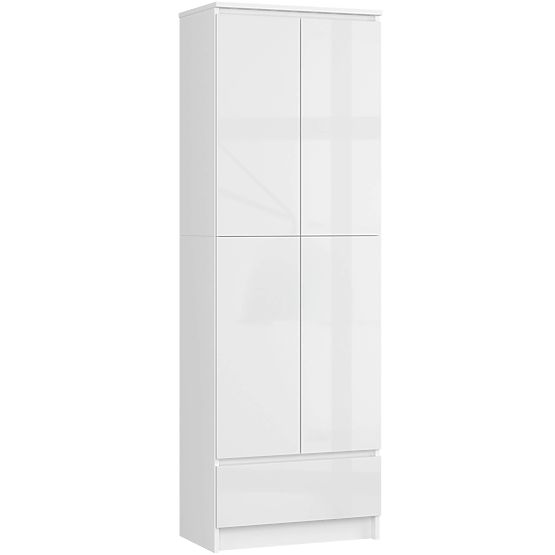 ZATVORENA KNJIŽNICA R60 2D 1SZ CLP PK BIJELA/ BIJELI SJAJ