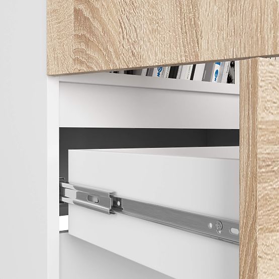 ZATVORENA KNJIŽNICA R60 2D 1SZ CLP PK BIJELA / SONOMA