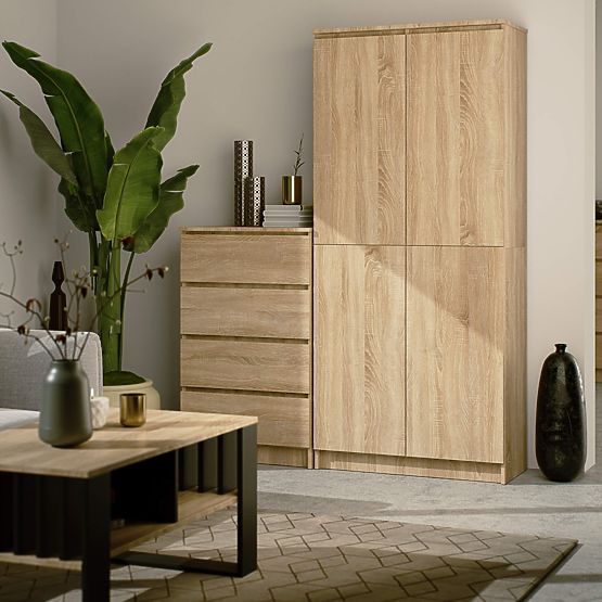 ZATVORENA POLICA R80 2D 8P CLP HRAST SONOMA