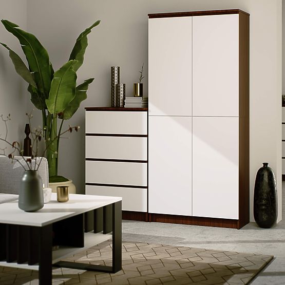 ZATVORENA POLICA R80 2D 8P CLP VENGE / BIJELA