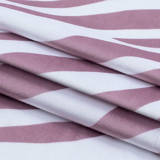 Zavjesa FUN ružičaste boje s tiskom životinjskog motiva tropskog stila srebrne metalne provodnice