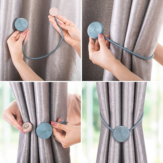 Zavjese - dodaci CALGARY svijetloplava ameliahome