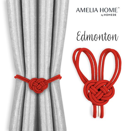 Zavjese - dodaci EDMONTON boja crvena ameliahome