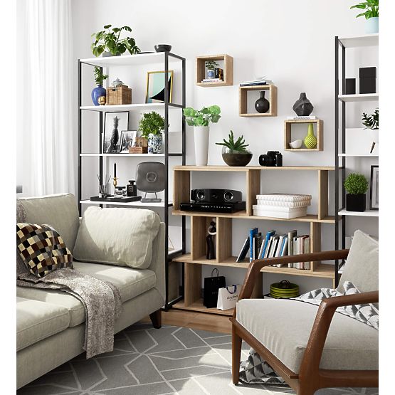 ZIDNA POLICA K 25x25cm SET 3kom HRAST SONOMA