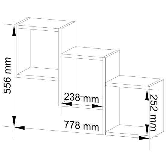 ZIDNA POLICA STAR BIJELA