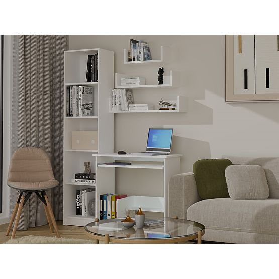 Zidna Viseća Polica MOBI 3P BIJELA