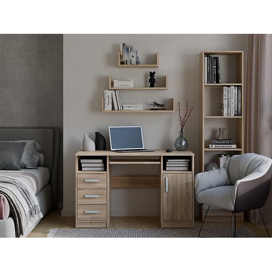 Zidna viseća polica MOBI 3P HRAST SONOMA