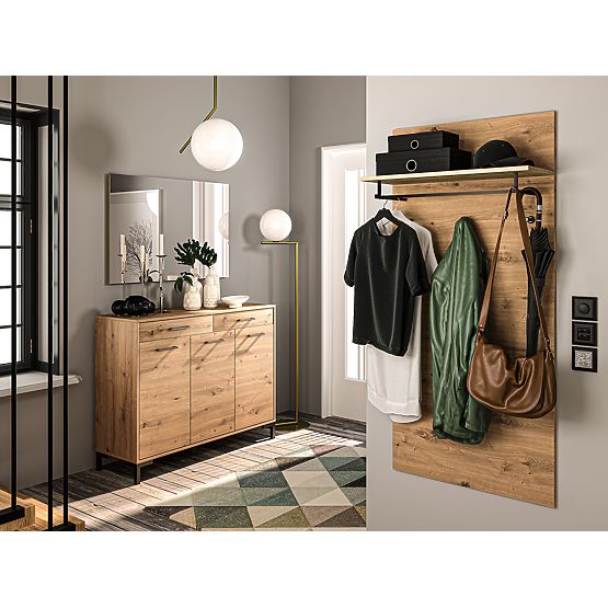 Zidna vješalica Nevio - obrtnički hrast