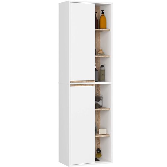 VISOKI KUPAONSKI ORMARIĆ VAMI W50 2D 6P BIJELA / HRAST SONOMA