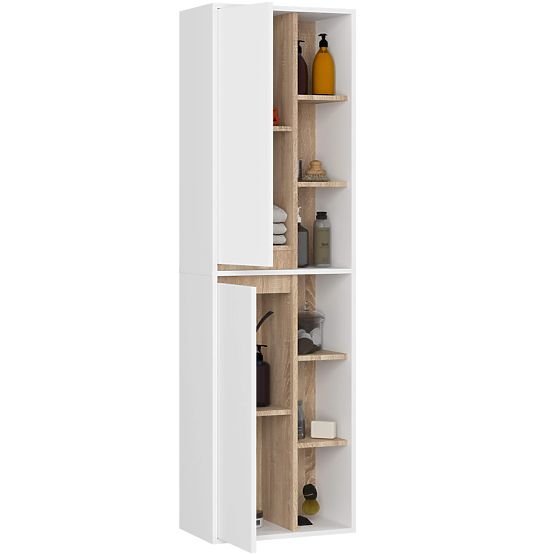 VISOKI KUPAONSKI ORMARIĆ VAMI W50 2D 6P BIJELA / HRAST SONOMA