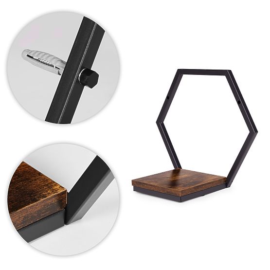 Zidni lonac za cvijeće viseća polica za cvijeće dekoracija loft šesterokut ModernHome