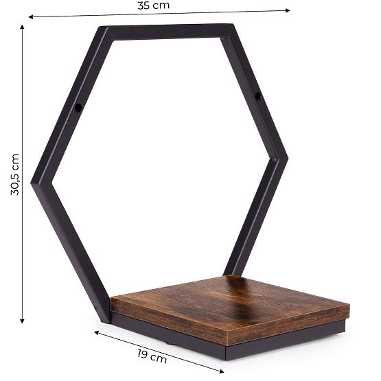 Zidni lonac za cvijeće viseća polica za cvijeće dekoracija loft šesterokut ModernHome