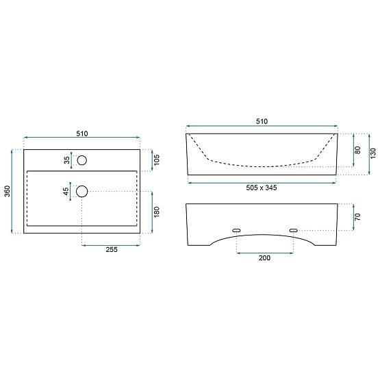 Zidni/nadgradni umivaonik Rea Bonita