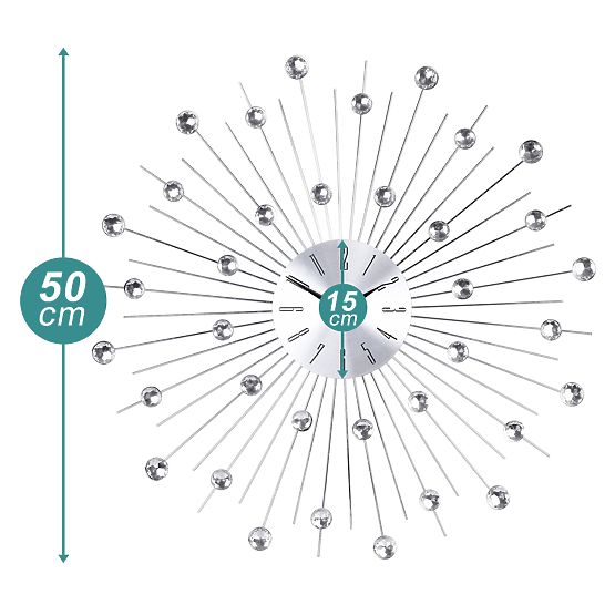 Zidni sat Cristal Moon - 50 cm