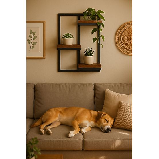 Zidni stalak za cvijeće viseća polica za cvijeće dekoracija 3 razine loft ModernHome