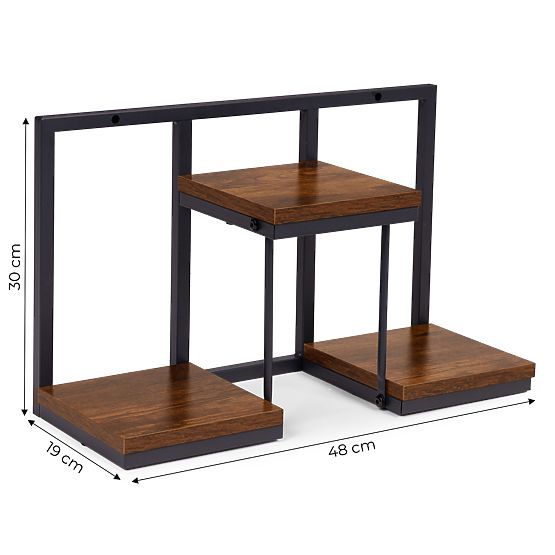 Zidni stalak za cvijeće viseća polica za cvijeće dekoracija 3 razine loft ModernHome