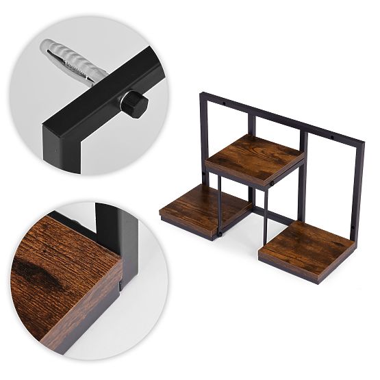 Zidni stalak za cvijeće viseća polica za cvijeće dekoracija 3 razine loft ModernHome