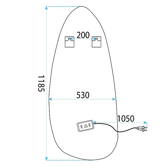 ZIDNO LED OGLEDALO 120x55cm YH-3359