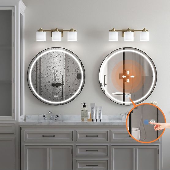 ZIDNO LED OGLEDALO 50cm MMJ Crno