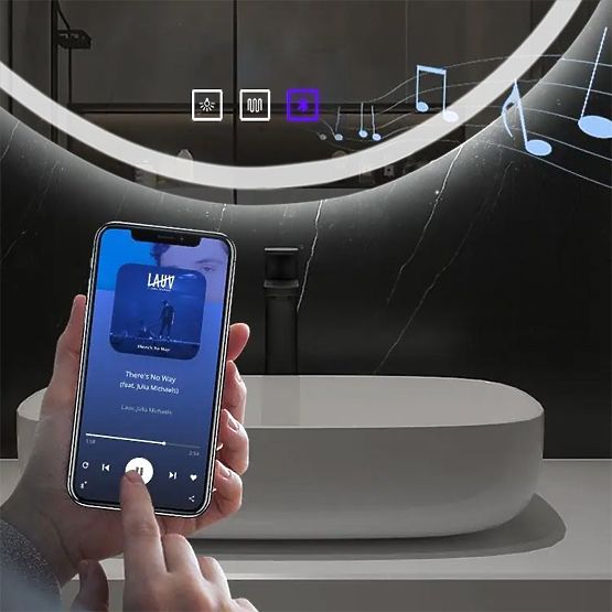 ZIDNO LED OGLEDALO S BLUETOOTH FUNKCIJOM 70x100cm FOG