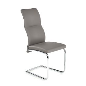 ARCO Kromirana metalna stolica / eko koža boja pepeo (1p=2kom)