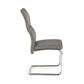 ARCO Kromirana metalna stolica / eko koža boja pepeo (1p=2kom), Halmar