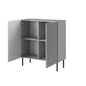 ASENSIO KM-2 komoda svijetlosiva, noge: crna (2p=1ks)
