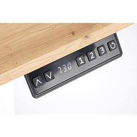 B53 pisaći stol s funkcijom podešavanja visine, hrast artisan / bijela