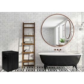 Bambusova košara za rublje s poklopcem 100L crna